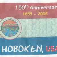          front t-shirt commemorating Hoboken's 150 Years (Sesquicentennial)
   