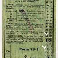 Ticket: D.L. & W. R.R., one passage from New York (Hoboken) to St. Paul, July 26, 1910.