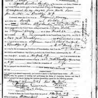 Passport, U.S., of Agnes Caroline Sandin (nee Nilsen), issued May 11, 1922.