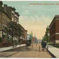 Postcard: Hudson Street looking North, Hoboken, N.J. No date, circa 1907-1914; unposted.