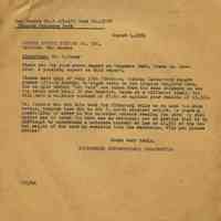          letter to U.S. Testing from Hemisphere International Corp.
   