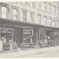Printed B+W photograph of Tietje & Christ, home furnishings, 258-260 First Street, Hoboken, ca. 1906-1908.