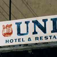          Three color photos of signs for United Hotel & Restaurant Supply Co., 550 Observer Highway, Hoboken, Jan. 3 & 4, 2002. picture number 2
   