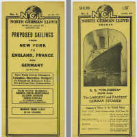          Schedule: NGL. North German Lloyd Sailing List No. 4, April 6, 1924. Proposed Sailings from New York to England, France & Germany and return; Hoboken pier. picture number 4
   