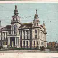 Postcard: City Hall, Jersey City, NJ