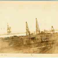 Digital image of sepia-tone photo of operations in the Greenville area by the Central Rail Road of N.J. and other firms, Jersey City, Oct. 1, 1922.