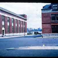 Color slide of the Post Office and the Hoboken Land and Improvement Building.