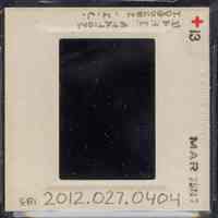          Color slide of interior detail view of a column with a capital reading 