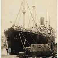 Postcard: U.S.S. Patricia, former German Liner, now in transport service, Hoboken, July 1919.