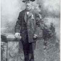 B+W digital print of photo of William Reily [sic] in Army uniform posed in studio, no place, no date, ca. 1870-1890.