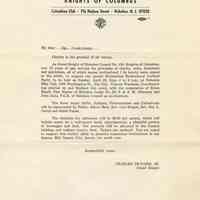 Digital images of letter 1968. Museum does not own original items.