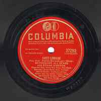 Record: "Sweet Lorraine." Vocal by Frank Sinatra. With The Metronome All Stars. Columbia Records. 78 rpm. No.37293 [CO37177].