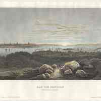 Print: Bay von New York von Hoboken Gesehen (Bay of New York seen from Hoboken) Hildburghausen, n.d., ca. 1834-1858.