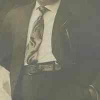 Photo postcard, clipped, of John F. Henry, uncle of Florence and Madeline Miller, no place, no date, ca. 1915-20.