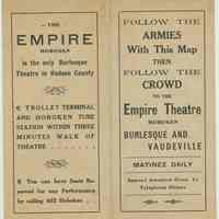 Pamphlet for the Empire Theatre, Hoboken, n.d. (ca. 1916-1918.)