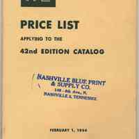          cover of price list
   