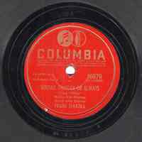 Record: "Sunday, Monday Or Always." Vocal by Frank Sinatra. With The Bobby Tucker Singers. Columbia Records. 78 rpm. No.36679 [CO33268]