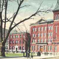 Color Postcard: Our Lady of Grace School & Orphanage, Hoboken, NJ, 1916