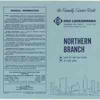 Timetable: Erie-Lackawanna Railroad, Northern Branch, Eff. Oct. 30, 1960.