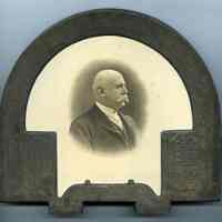 Sepia-tone photogravure portrait of Charles M. Jacobs in engraved silverplate presentation frame dated N.Y., May 7th, 1908. Sepia-tone photogravure portrait of Charles M. Jacobs in engraved silverplate presentation frame dated N.Y., May 7th, 1908.