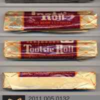          Tootsie Roll, Chocolate Flavor candy; large; original printed wrapper. Made by Sweets Co. of America, Hoboken, N.J. N.d., ca. 1950-1960. picture number 2
   