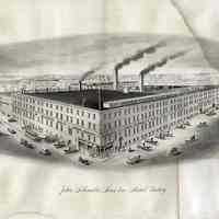          Drawing of a bird's-eye view of the proposed John Schmalz' Sons, Inc., Model Bakery, Hoboken, no date, ca. 1898-99. picture number 1
   