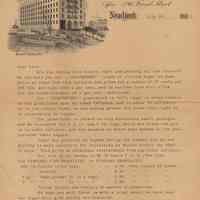 Letterhead: Independent Sugar Refinery, New York. July 20, 1901. Vignette: Hoboken refinery building.