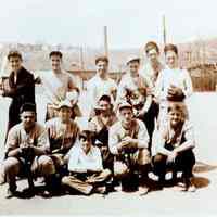 Sepia-tone photo of the Tenth Street Rangers baseball team, Hoboken, no date, ca. 1935.