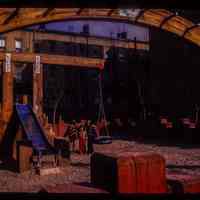 Color slide of eye-level view of children on a playground on the east side of Willow between 12th & 13th