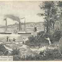 Postcard: Ship "Clermont", Hoboken, NJ