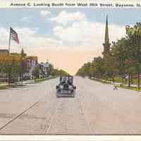 Postcard: Avenue C, Bayonne, NJ