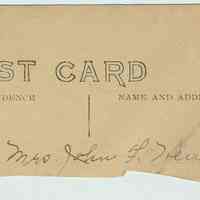          reverse of clipped postcard
   