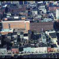 Color aerial photo of Saint Mary Hospital, Hoboken, circa 1974-1975.