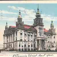 Postcard: City Hall, Jersey City, NJ