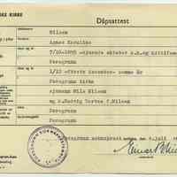          duplicate baptism certificate: front
   