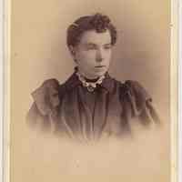 Cabinet photo of a young woman, Hoboken, n.d., ca. 1895-1910.