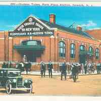 Digital image of Hudson & Manhattan R.R. postcard titled: 224 Hudson Tubes, Park Place Station, Newark, N.J. no date, ca. 1915.