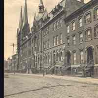 Postcard: St. Boniface School and Church, Jersey City, NJ