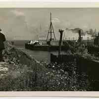          photo 2: view south of photo 1 with Penn. R.R. Marine pier
   