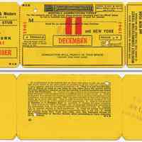 Ticket sample: D.L. & W. R.R. monthly commutation between station to be entered & N.Y.; Dec. 1941.