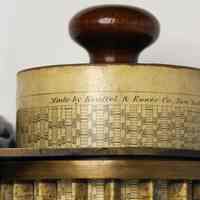          detail right end of cylinder with Keuffel & Esser Co. printing
   
