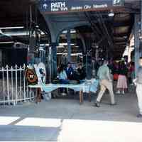 Color photo of the NJ Transit Train Festival, Hoboken 1989.