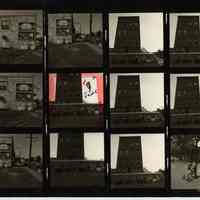 B+W negative contact sheet of images of Hoboken taken by John Conn. no date, [1976].