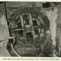          detail pg 250: Shield Breaking through Concrete Bulkhead, 6th Ave & 12th St
   