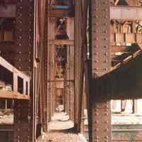          Digital image of color photo of the interior of the former Hudson & Manhattan Rail Road powerhouse, Jersey City, March, 2000. picture number 1
   