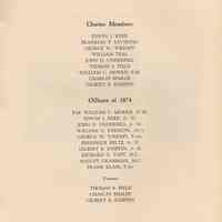          pg [35] Charter Members; Officers of 1874; Trustees
   