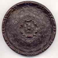 Carved wood rosette from Stevens Castle, Hoboken, no date, ca. 1860.