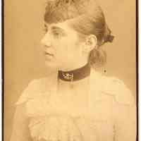 Digital image of cabinet photo of Mary Szontag Durstewitz, Hoboken, no date, circa 1885-1890.