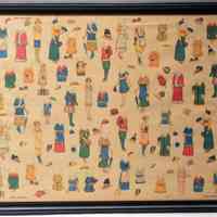 Printed sheet: Doll Cut-Outs,Set No. 1; Set No. 2; Set No. 3; uncut paper doll figures & clothes (produced by Decalco Litho. Co., Hoboken, n.d., ca. 1918-1925.)