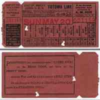 Ticket, streetcar: Jersey City, Hoboken & Paterson St. Ry. Co., Totowa Line. Sun., May 20 (1906.)